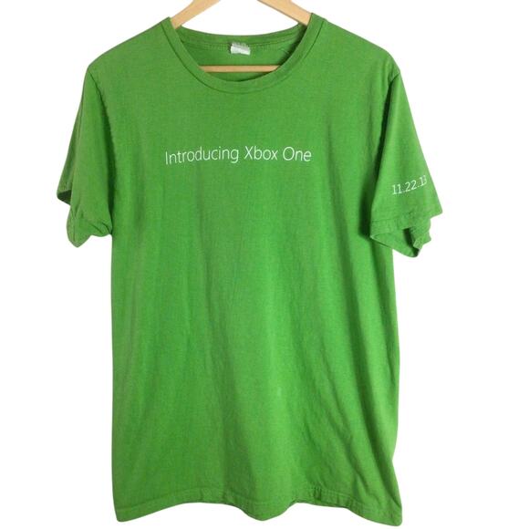 2013 XBOX One Launch Collector T Shirt Green game Large - Picture 1 of 5